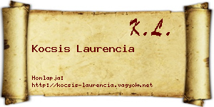 Kocsis Laurencia névjegykártya
